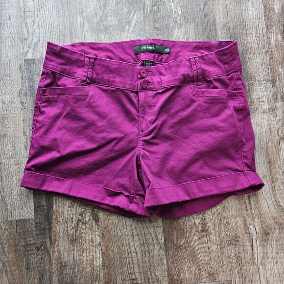 Torrid Purple Chino Shorts - Picture 1 of 3